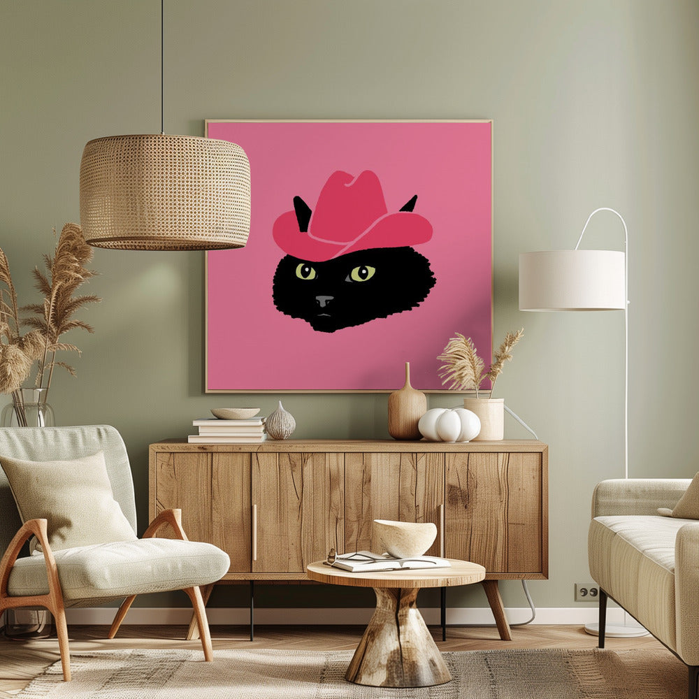 Marcy Den Söta Cowgirlkatten | Canvas