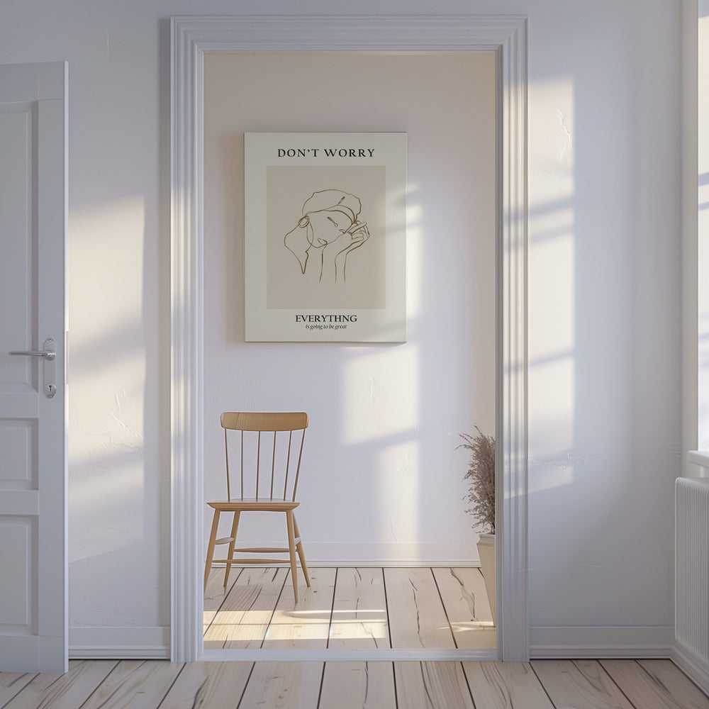Ritratto di linea moderna | Stampe su Tela