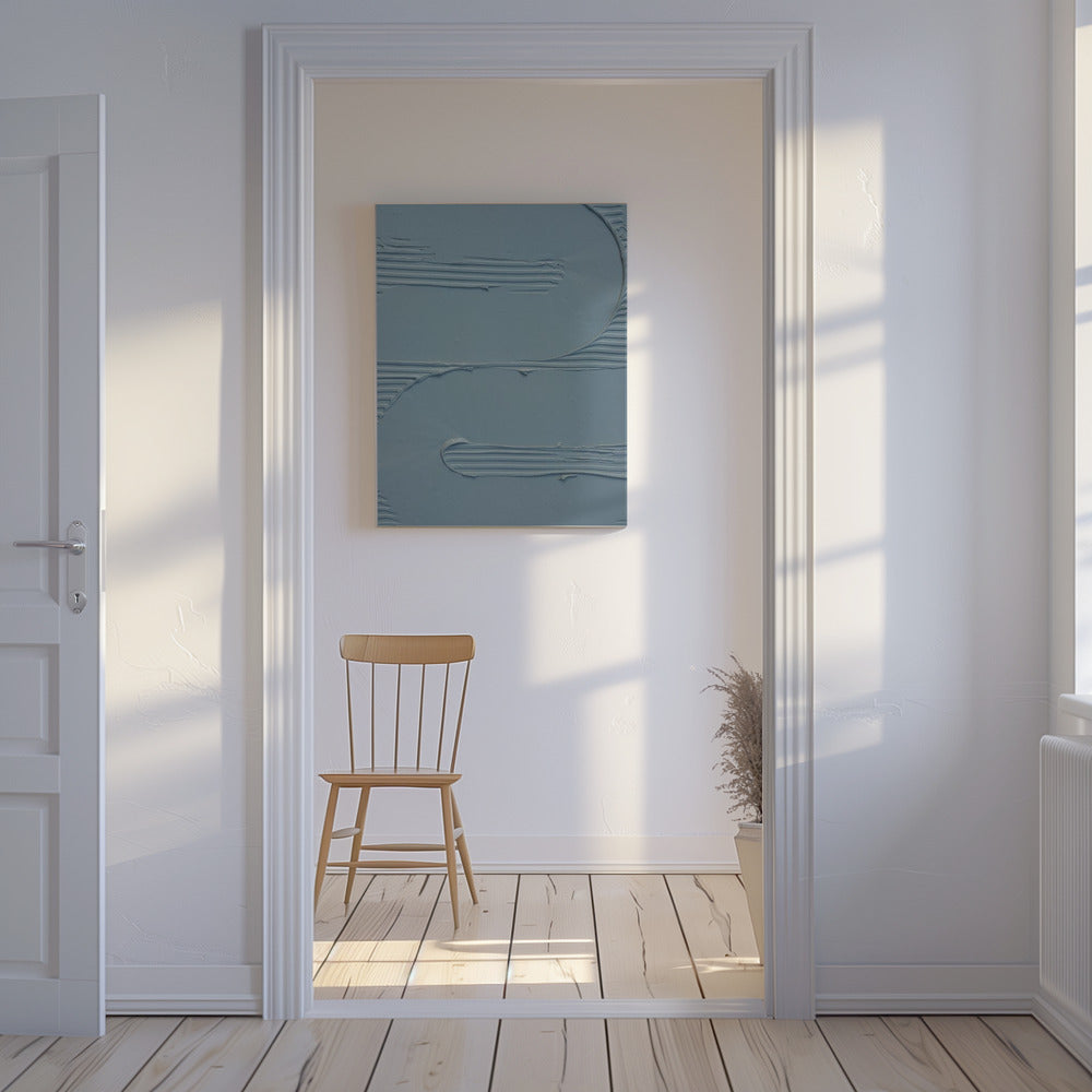 Moddertextuur 12 Blauw | Canvasprints