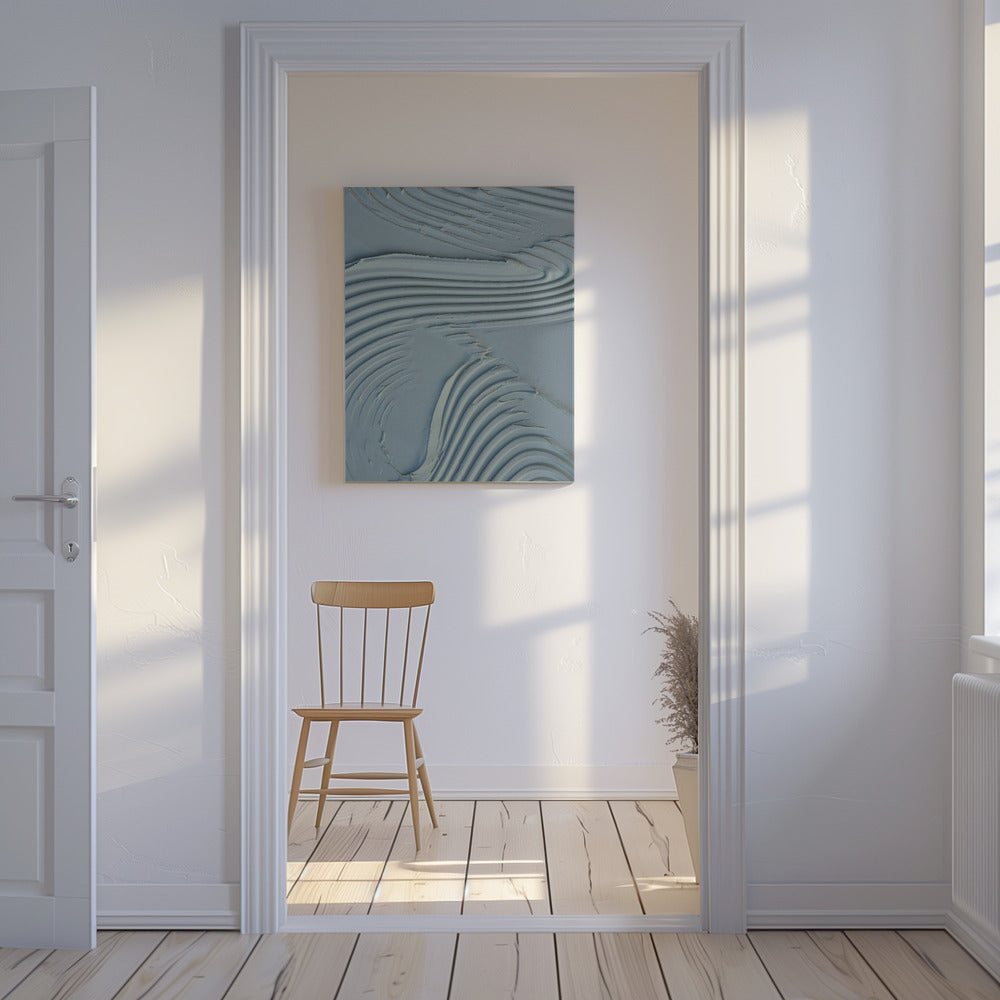 Moddertextuur 15 Blauw | Canvasprints