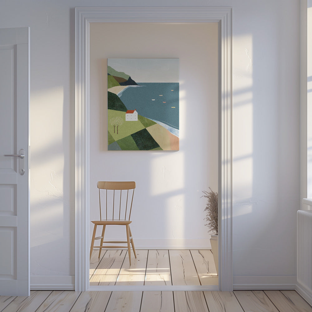 Casa sulla scogliera | Stampe su Tela