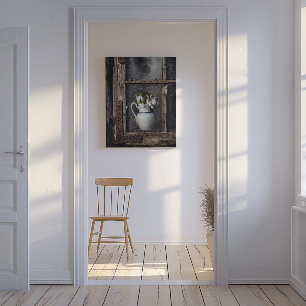 Spring flowers in the window | Canvas