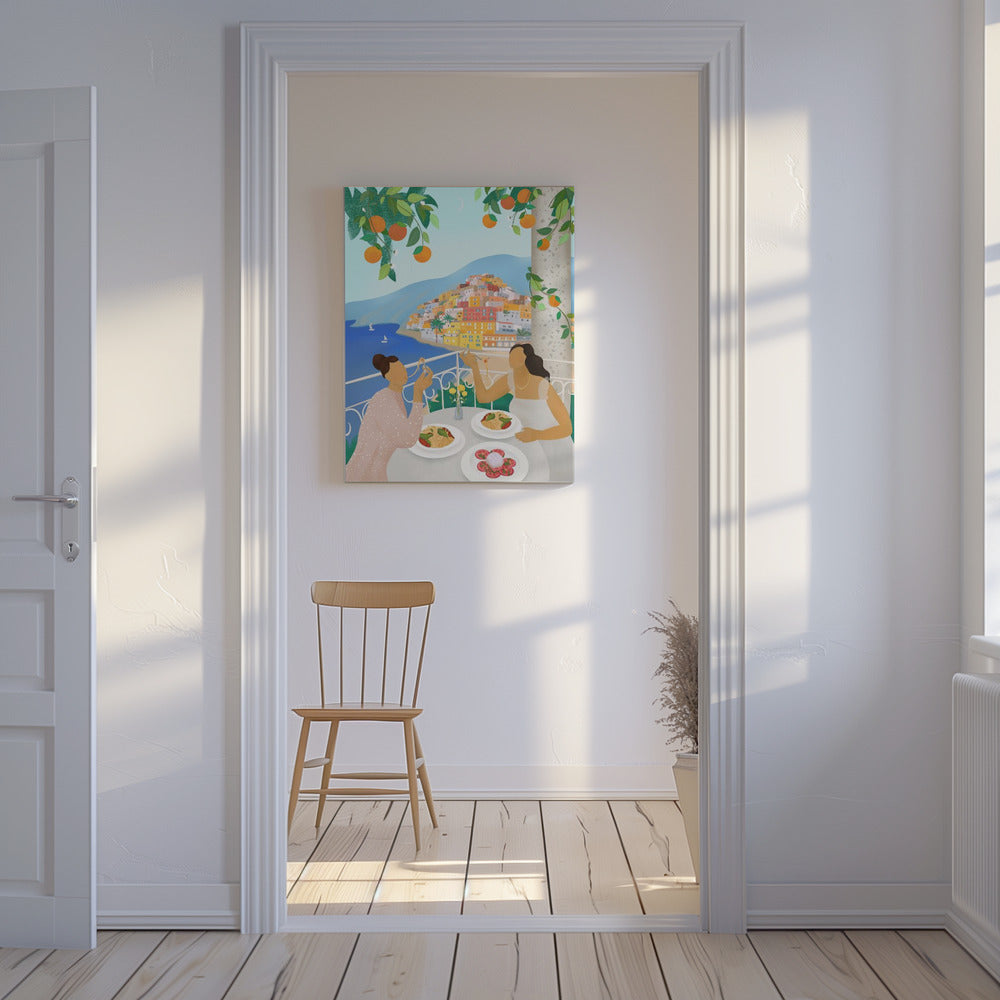 Filles à Positano | Tableaux sur Toile