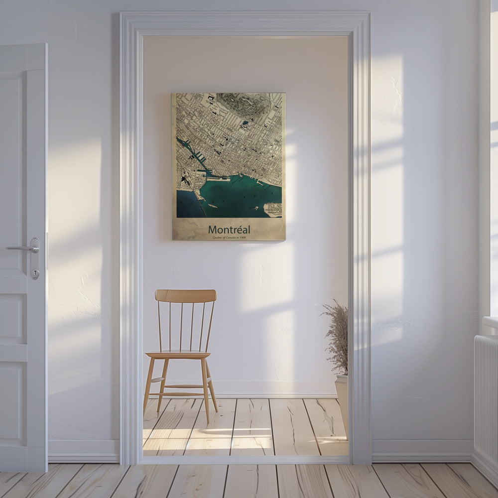 Kaart van Montreal | Canvasprints