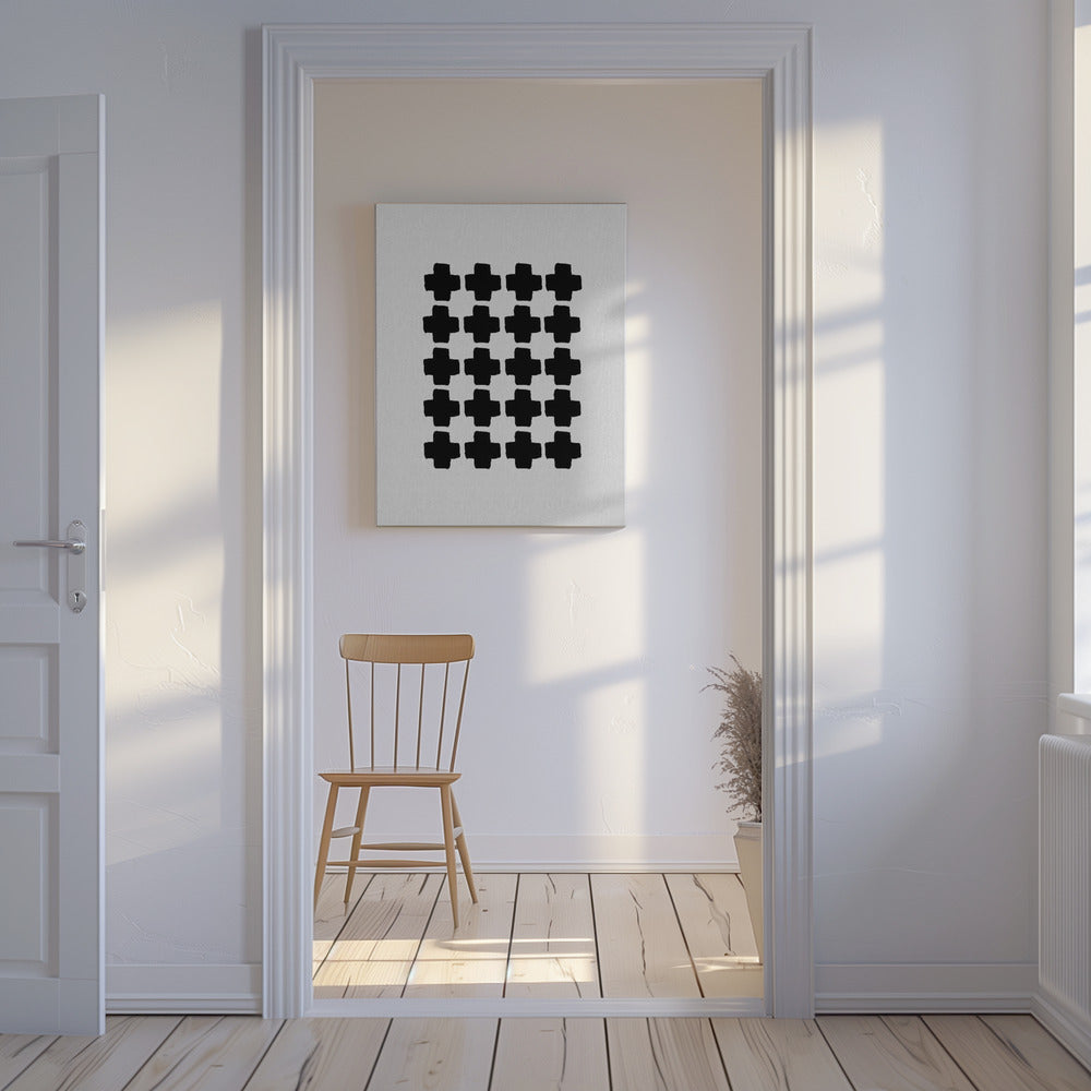 Svartvitt abstrakt III | Canvas