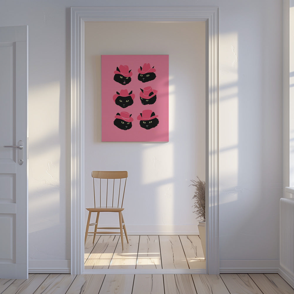 Marcy la chatte cowgirl | Tableaux sur Toile