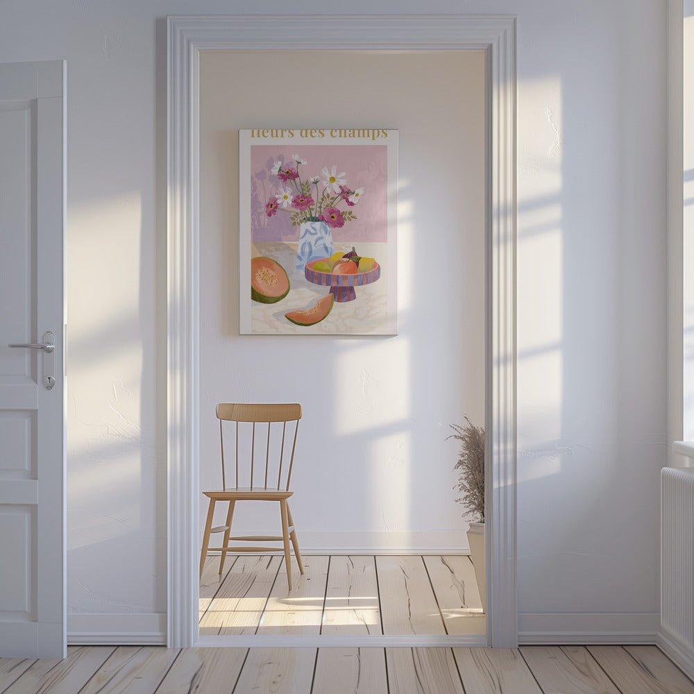Fleur Des Champs-Pink | Tableaux sur Toile