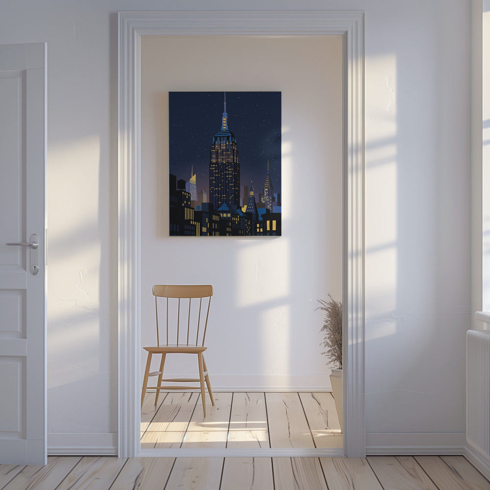 Manhattan de New York la nuit | Tableaux sur Toile