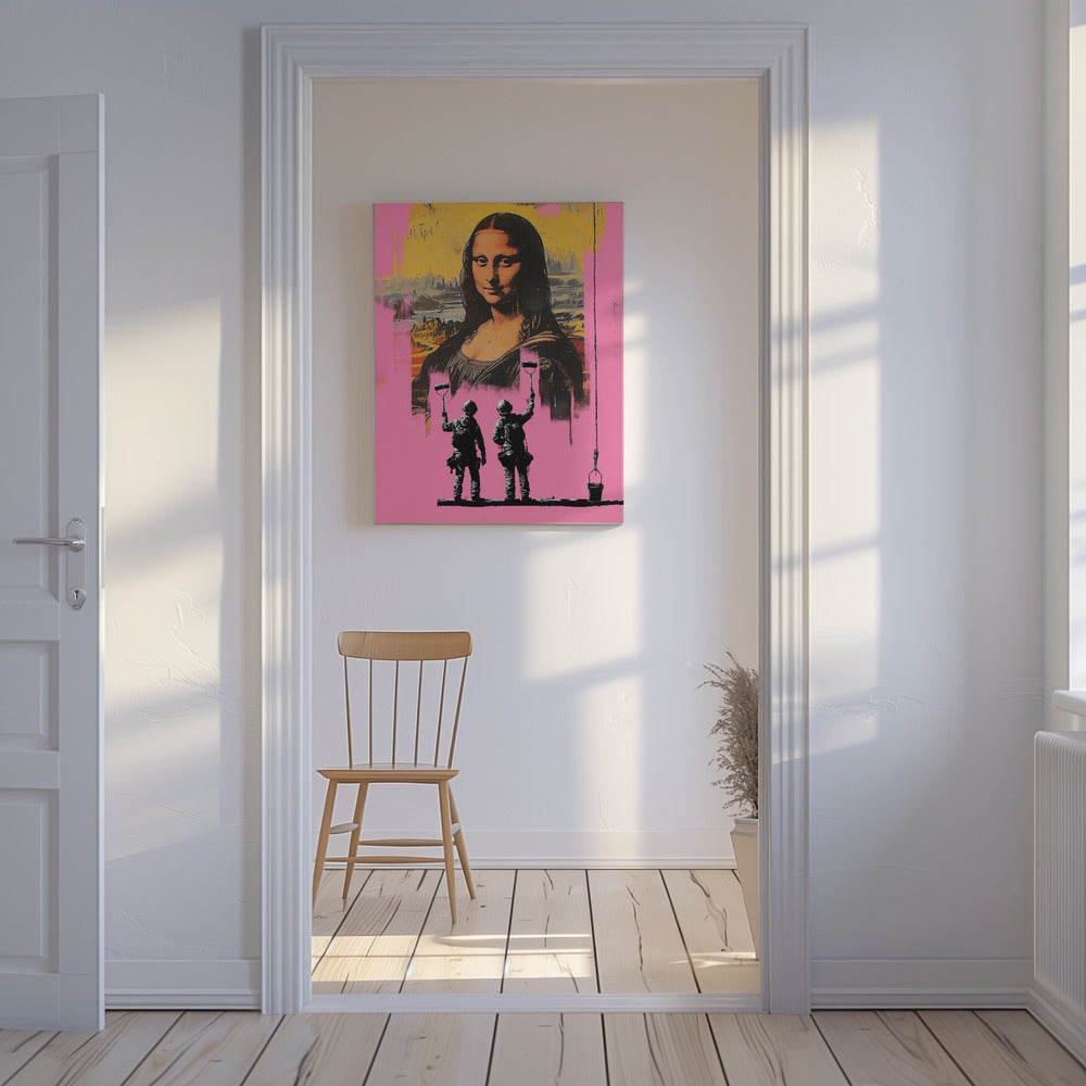 Lyserød Monalisa | Lærredsbilleder