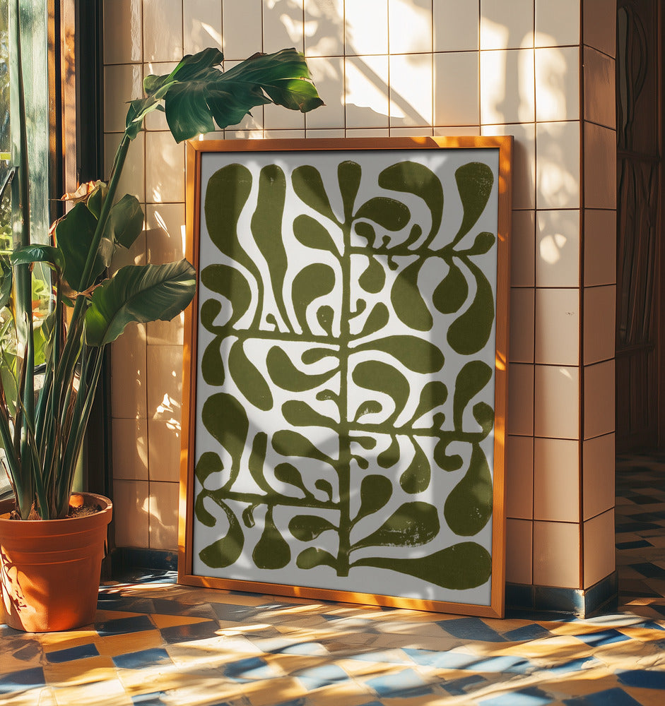 Linocut Plant #1 | Poster