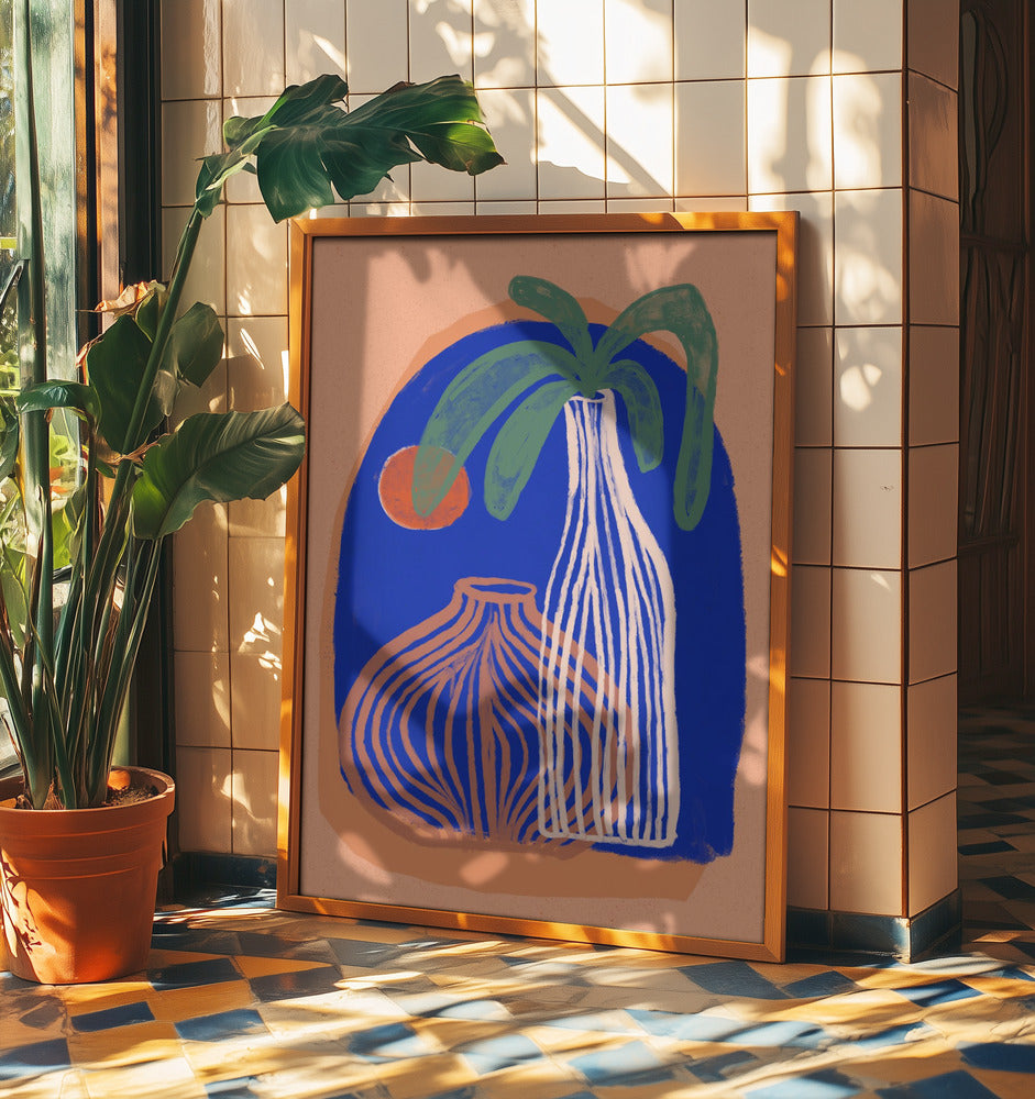 Blue Oasis Vases | Poster
