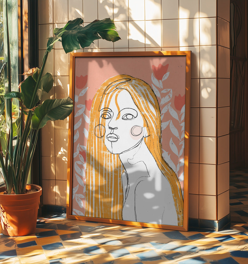 The Tulip Girl (Peach) | Poster