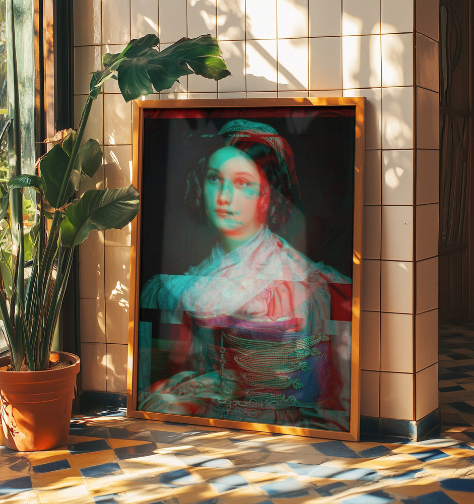 Glitched Portrait einer Frau | Poster
