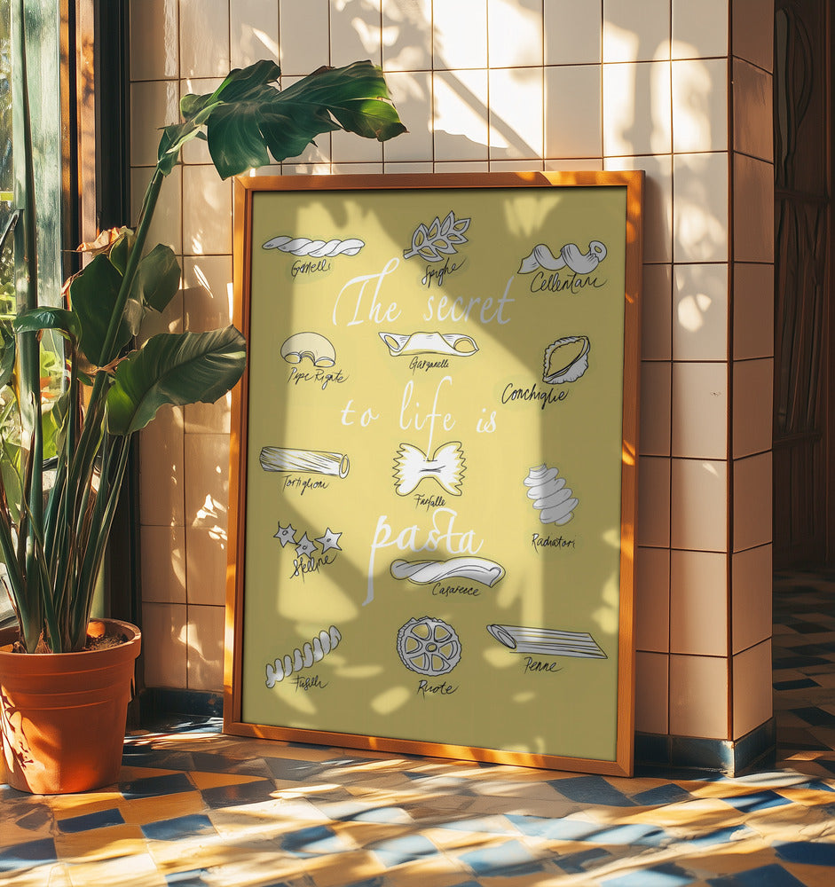 The Secret To Life Is Pasta | Poster