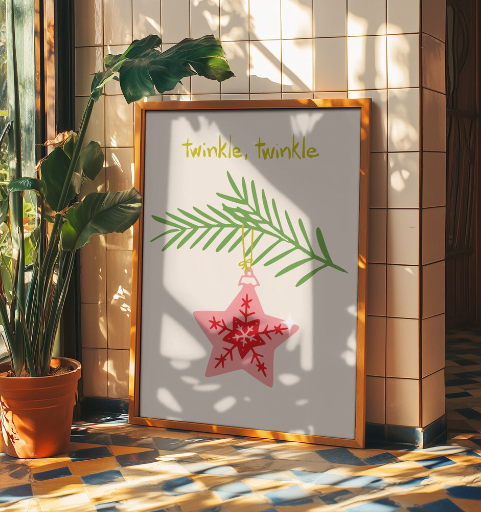 Cheerful twinkle Christmas star | Poster