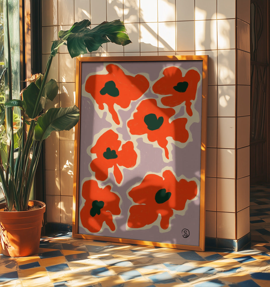 Vibrant Poppy Flowers | Poster