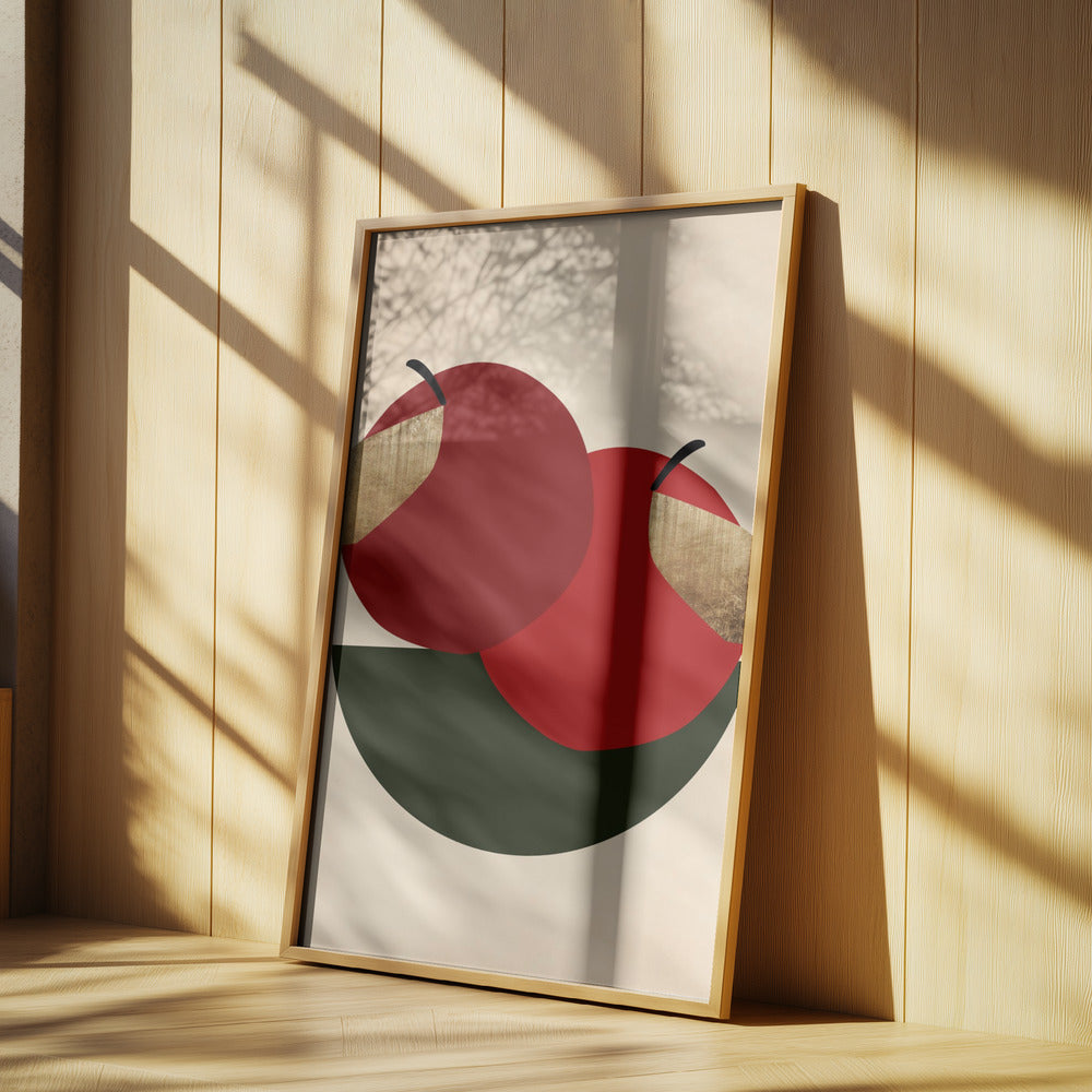 Zwei rote Äpfel | Poster - Kunstdruck