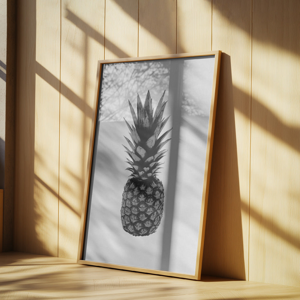 Ananas svart og hvit | Plakater - Kunsttrykk