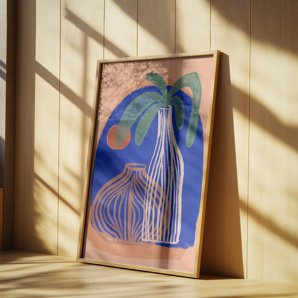 Blue Oasis Vases | Poster