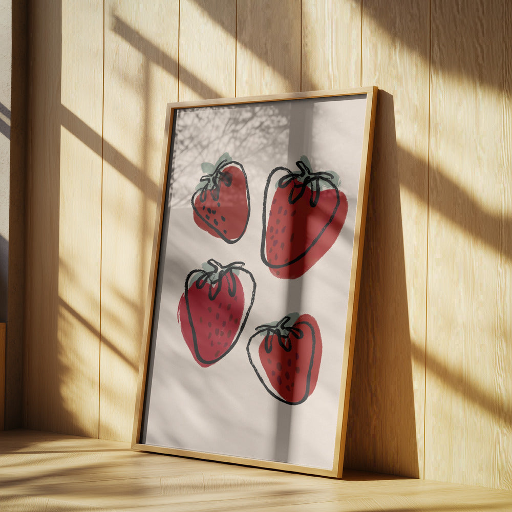 Jordbær | Plakater - Kunsttrykk