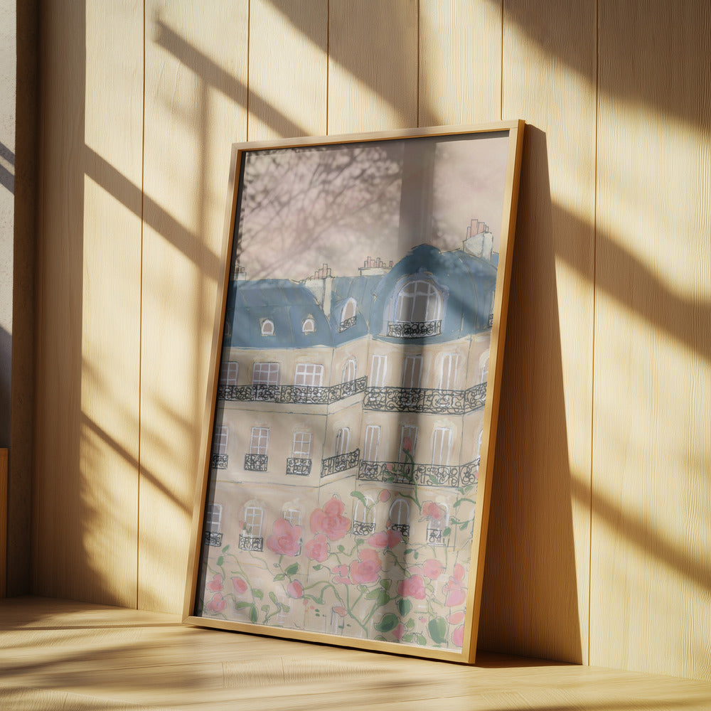 Sunset Over Paris Buildings | Poster