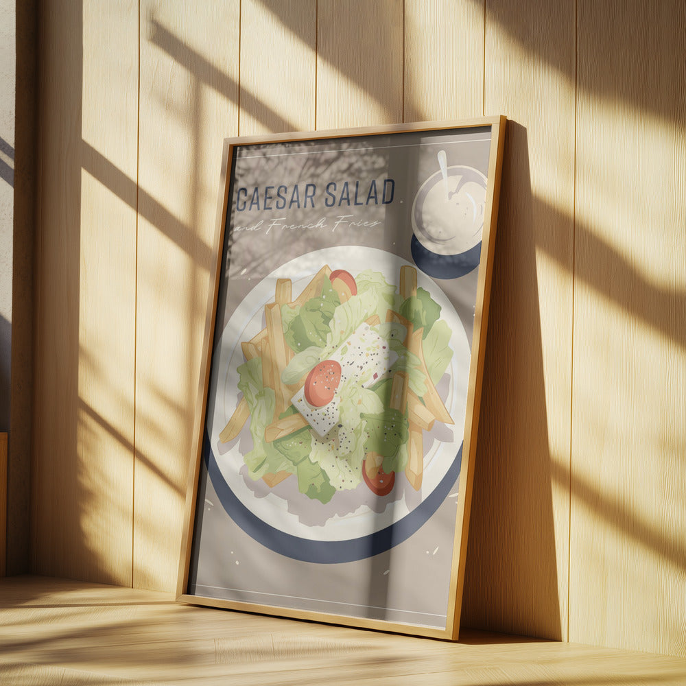 Caesarsallad och pommes frites | Poster