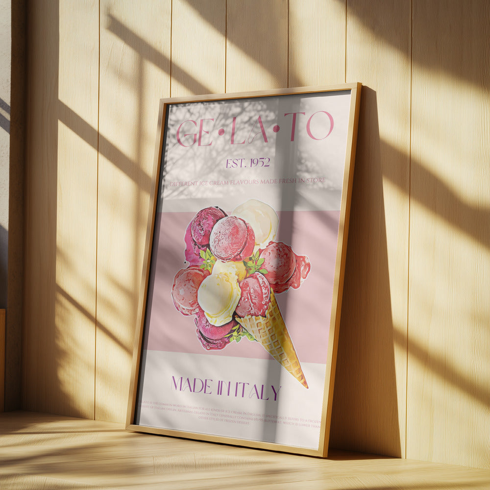 Vintage-Stil Gelato Poster | Poster