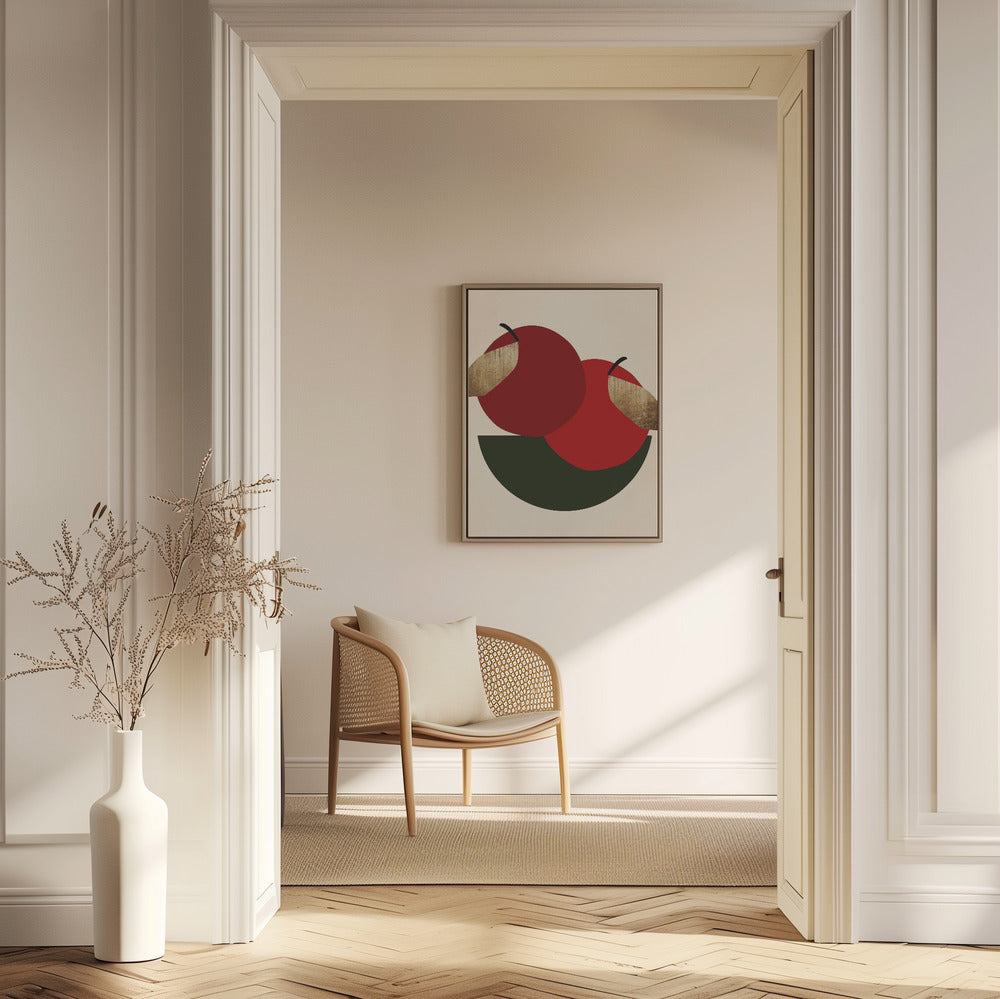 Zwei rote Äpfel | Poster - Kunstdruck