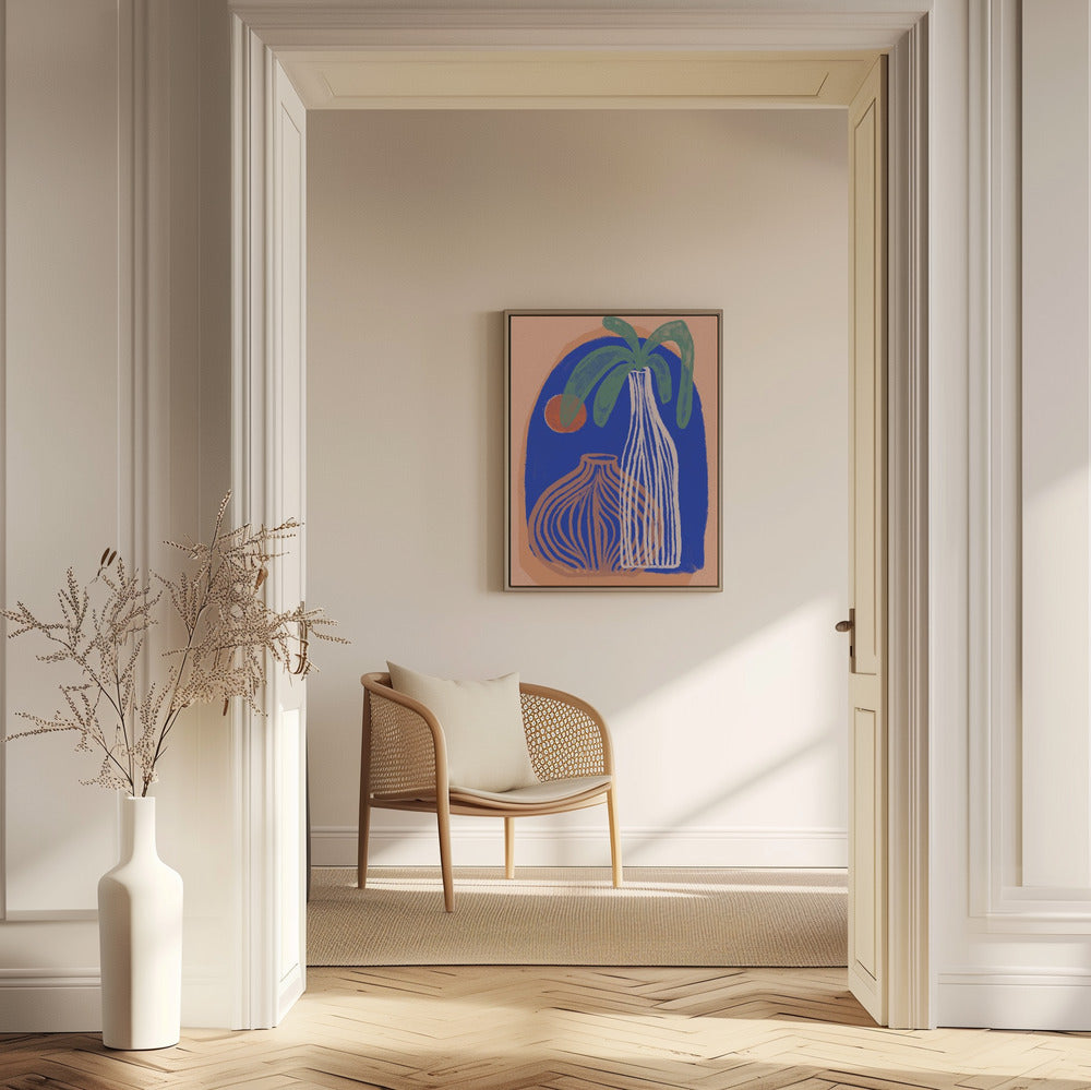 Blue Oasis Vases | Poster