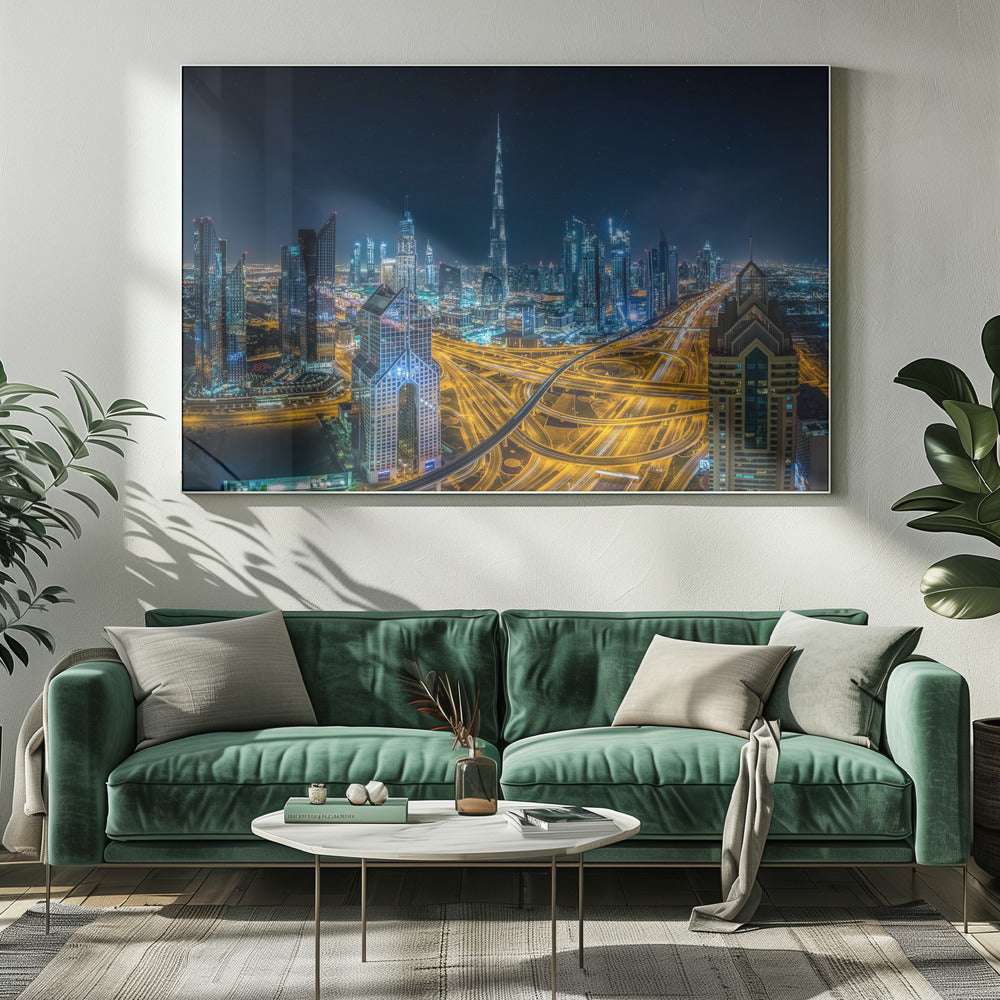 Blaue Stadt | Leinwand-Bilder