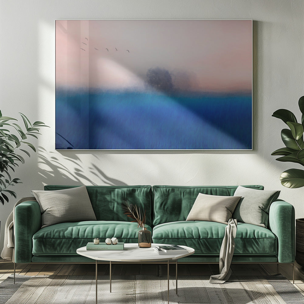 Der Baum auf dem Blau | Leinwand-Bilder