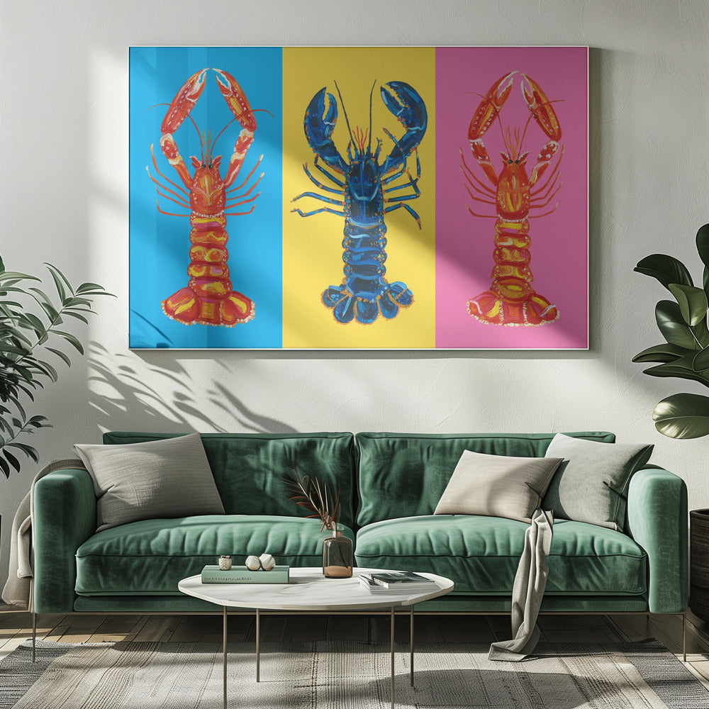 Lobster Langoustines Pop Art | Tableaux sur Toile