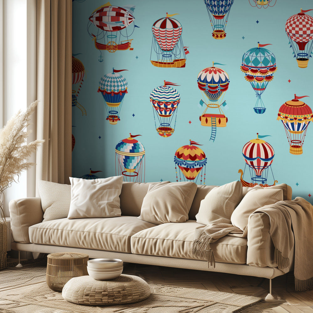 Haut, haut et loin_Teal | Papier Peint Photo