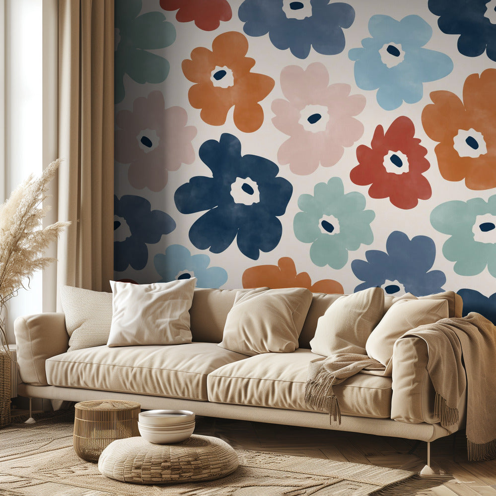 Buntes Blumenmuster | Fototapeten