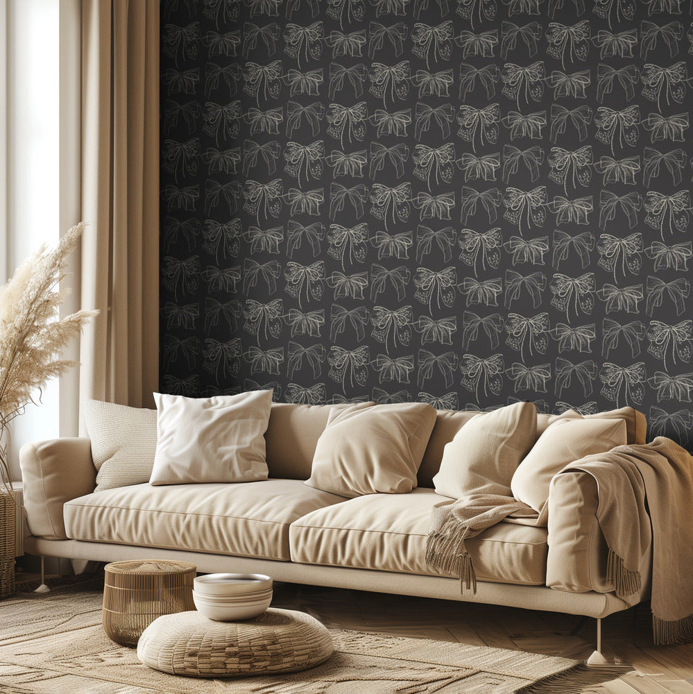 Motif de nœuds gris | Papier Peint Photo