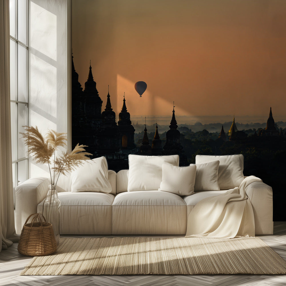Amanecer en Bagan | Papel Pintado Fotográfico