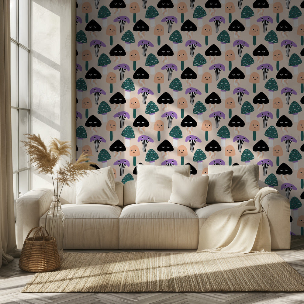 Magic Mushrooms (pattern design) | Wallpaper
