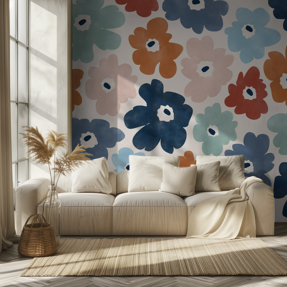 Buntes Blumenmuster | Fototapeten