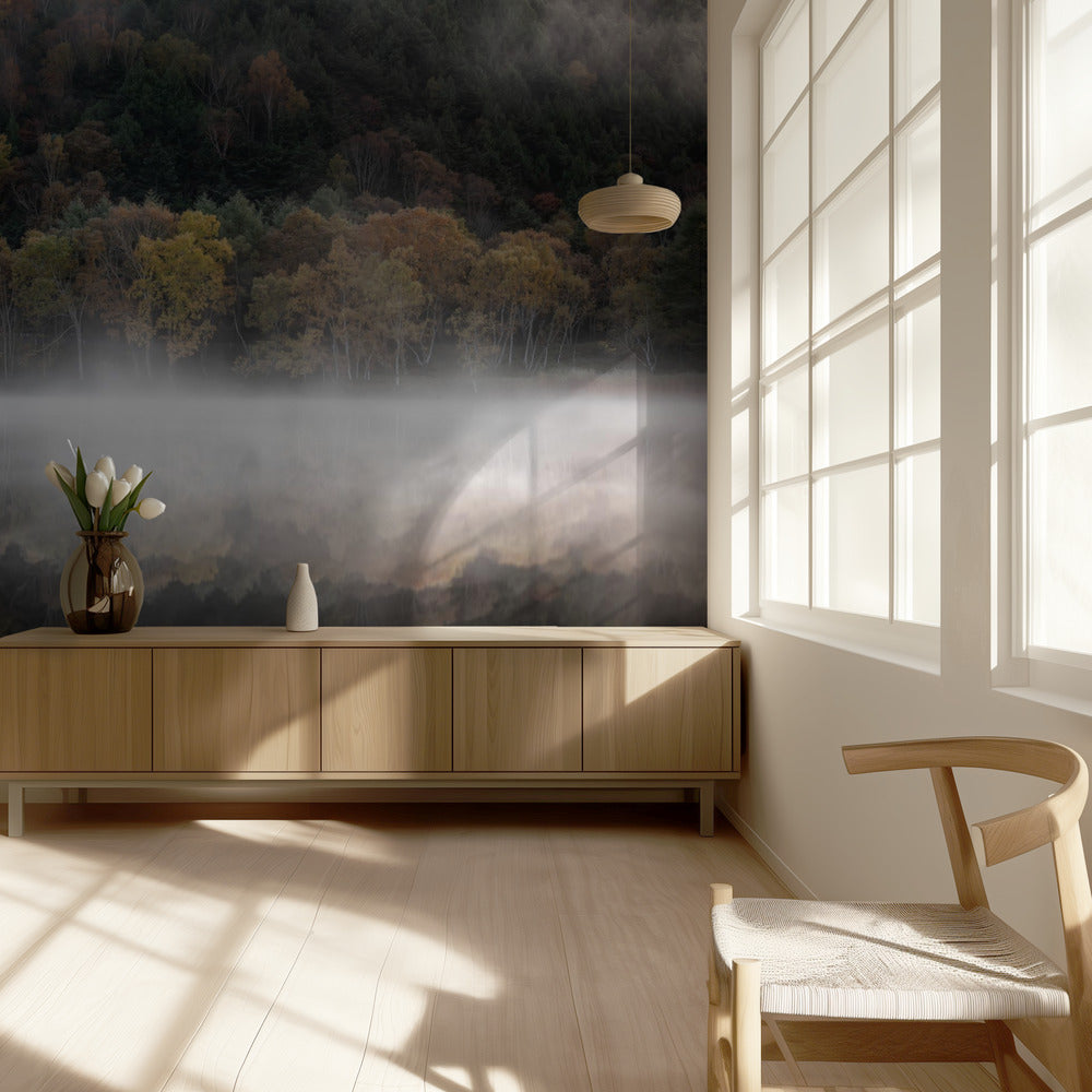 De mystieke vijver in de herfst | Fotobehang