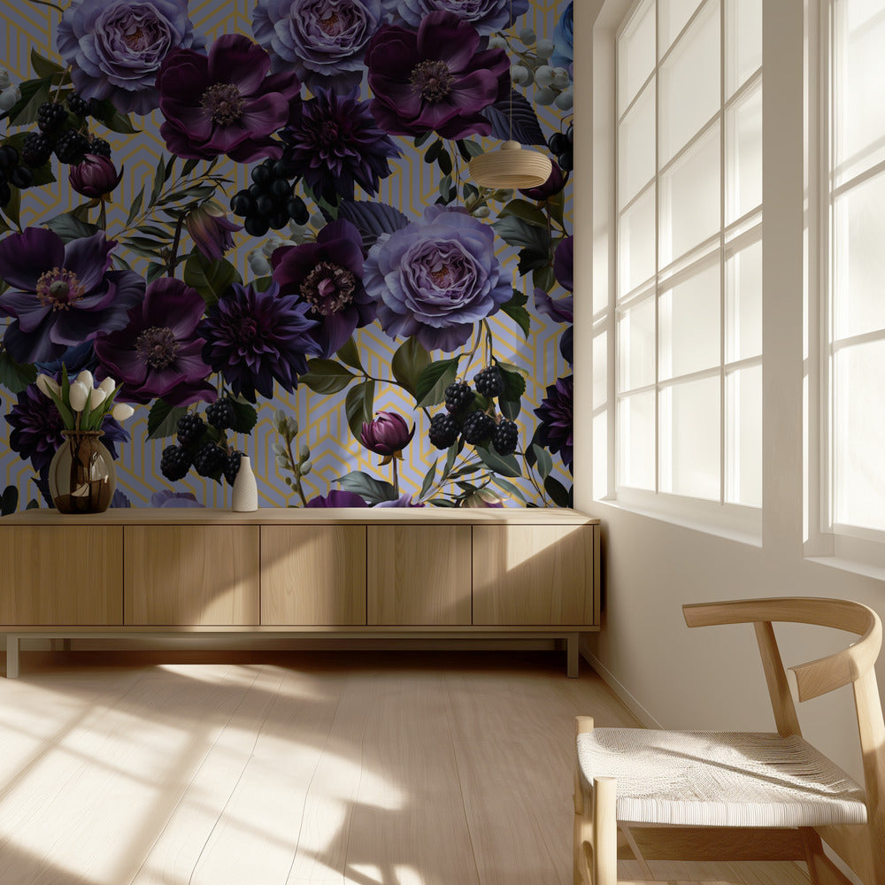 Arte gótico_lila dorado | Papel Pintado Fotográfico