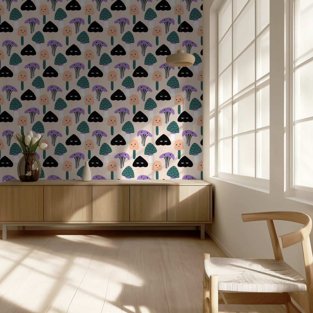 Magic Mushrooms (pattern design) | Wallpaper
