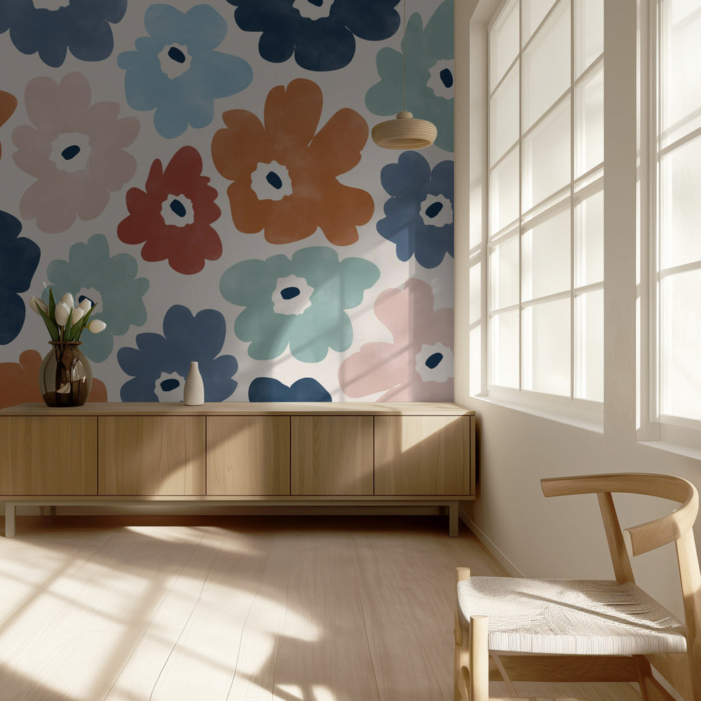 Buntes Blumenmuster | Fototapeten