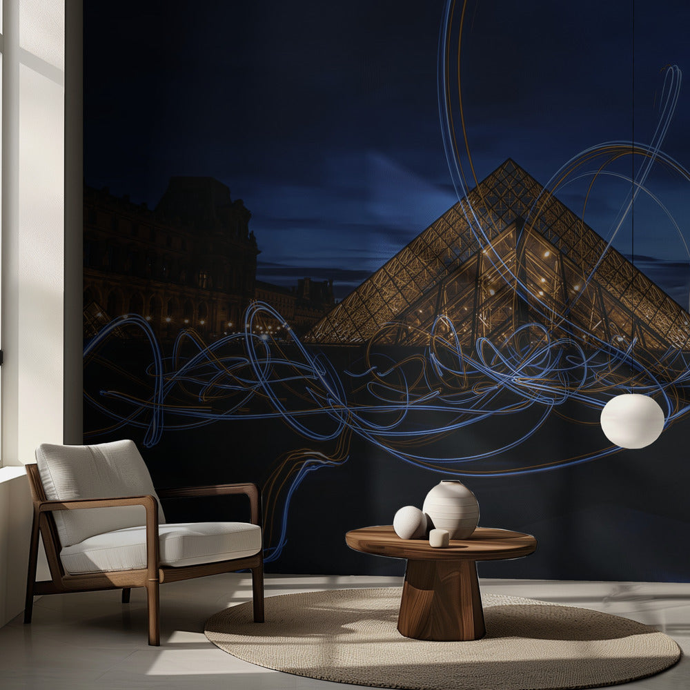 Valomaalaus Louvren museossa | Valokuvatapetit
