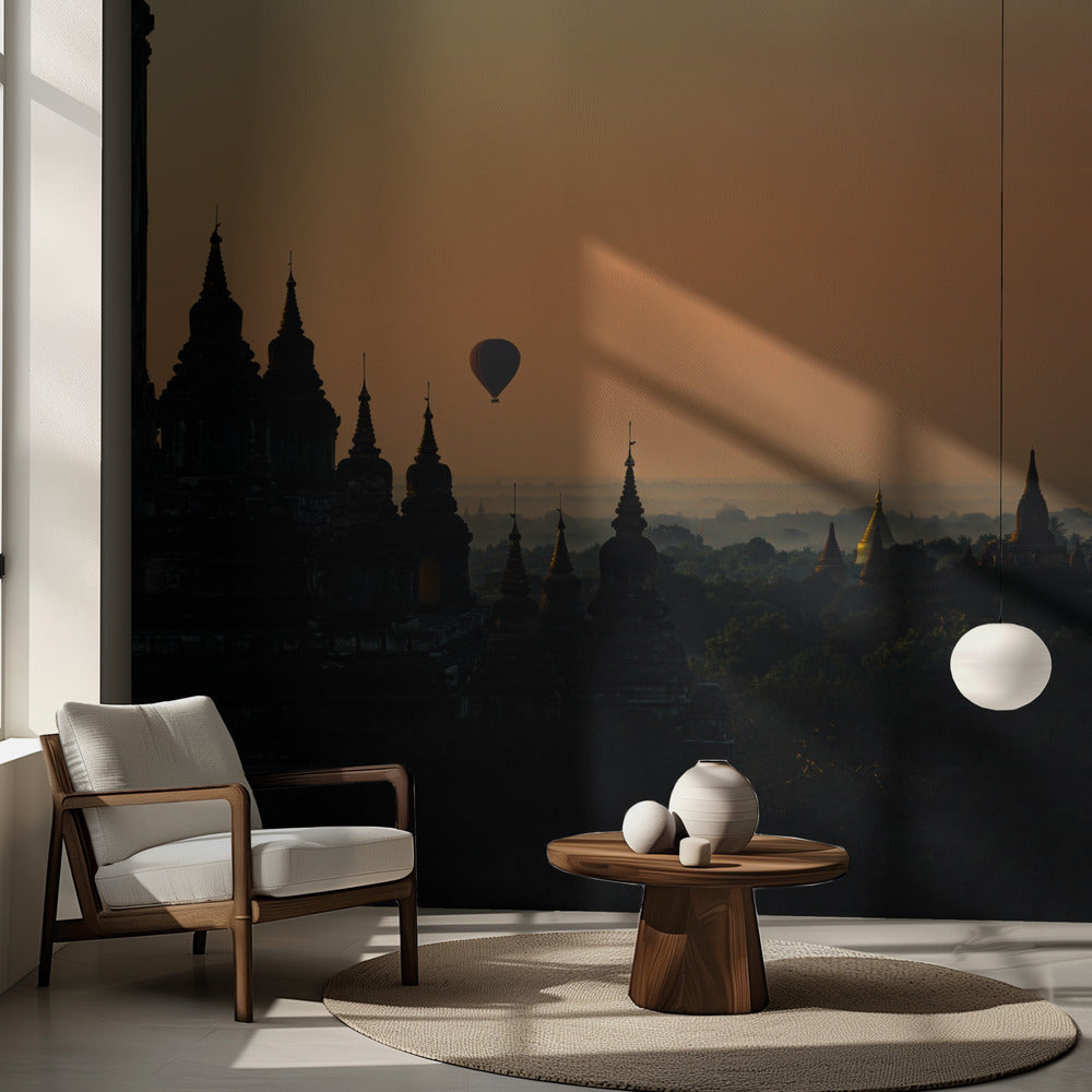 Amanecer en Bagan | Papel Pintado Fotográfico