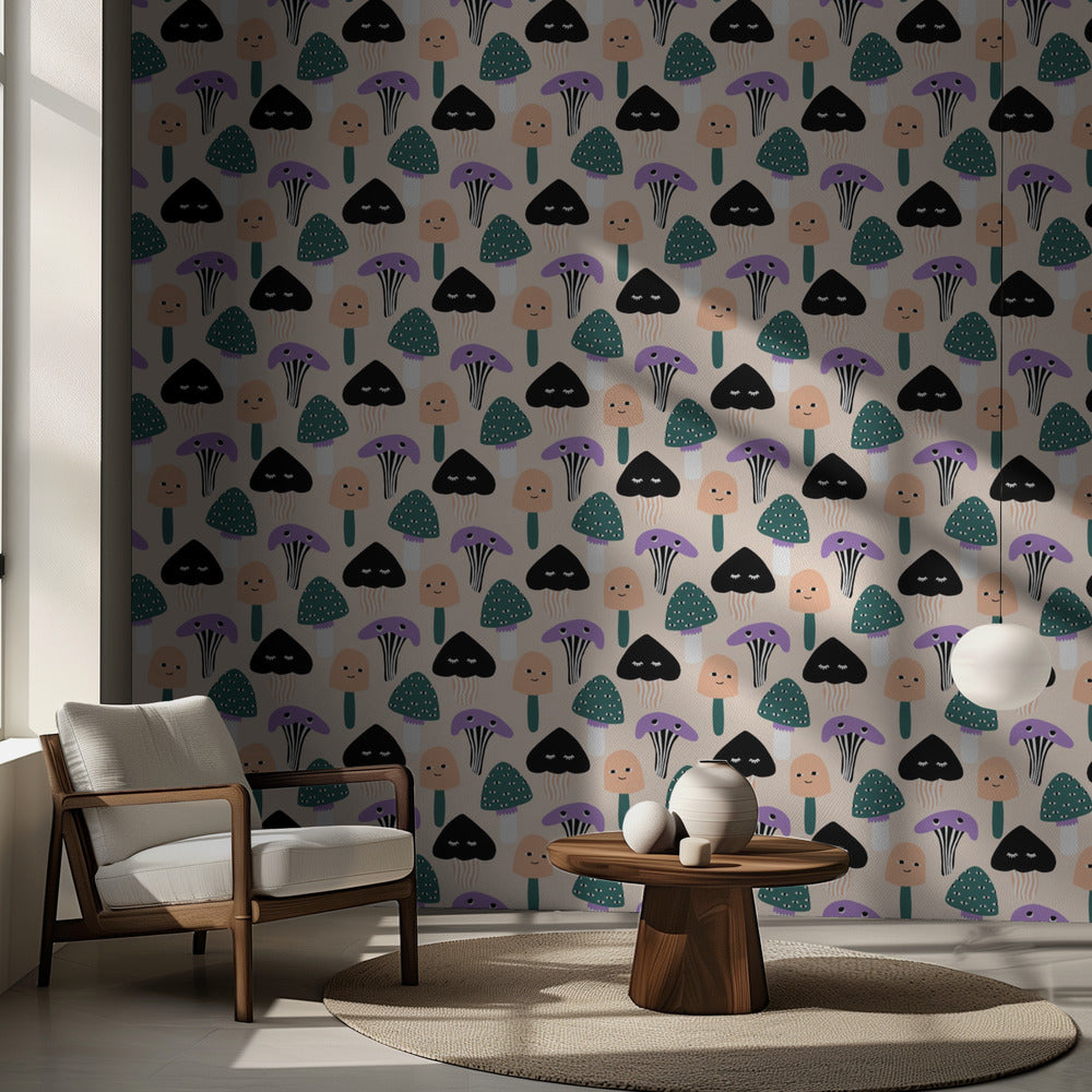 Magic Mushrooms (pattern design) | Wallpaper