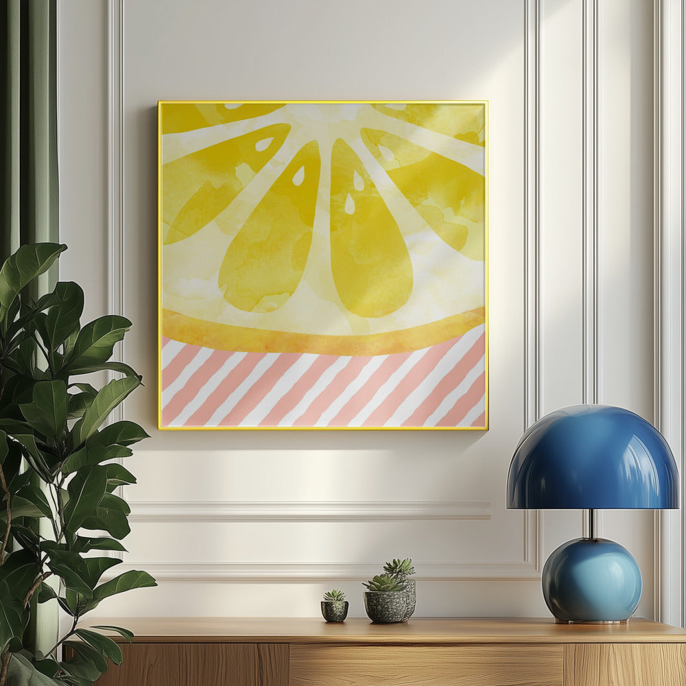 Sitronabstrakt | Plakater - Kunsttrykk
