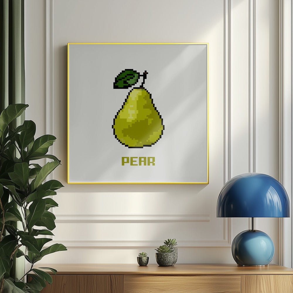 Pixel Fruit - Päron | Poster