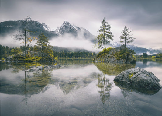 Regnfuld morgen ved Hintersee (Bayern) | Fototapeter