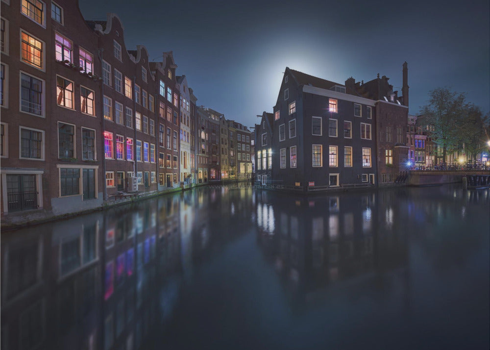 Clair de lune sur Amsterdam | Papier Peint Photo