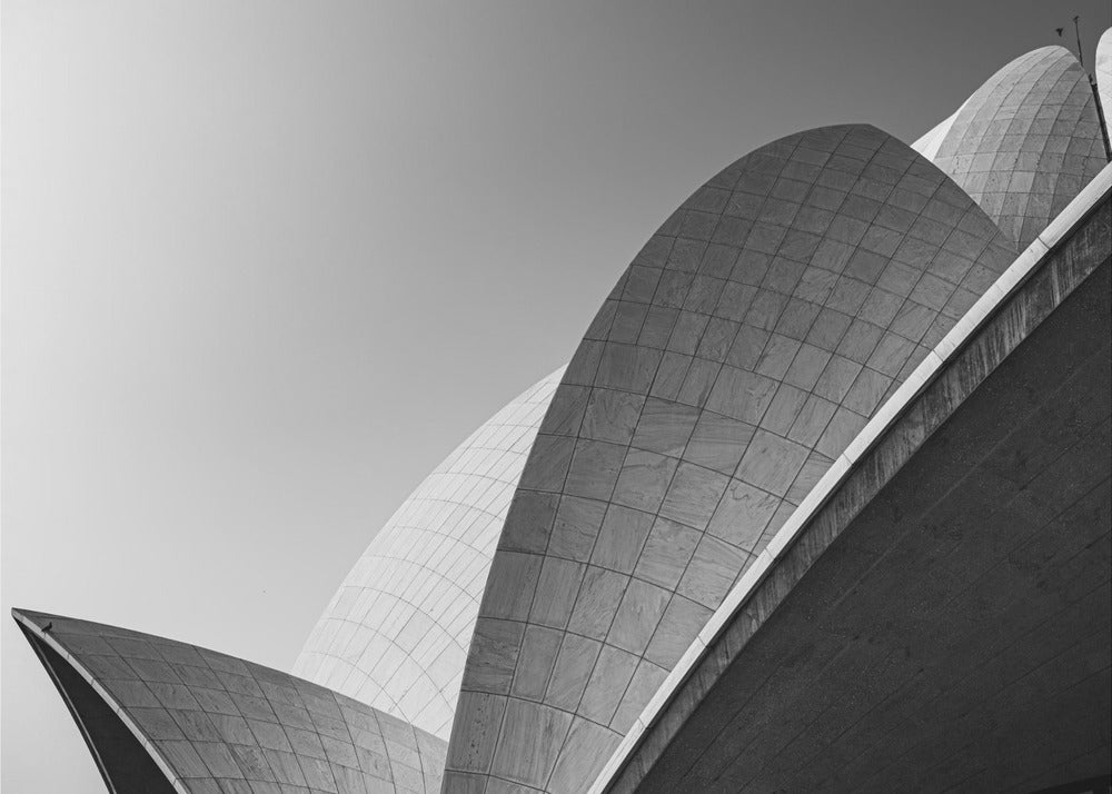 Tempio del loto .. la scala di grigi | Carta da Parati Fotografica